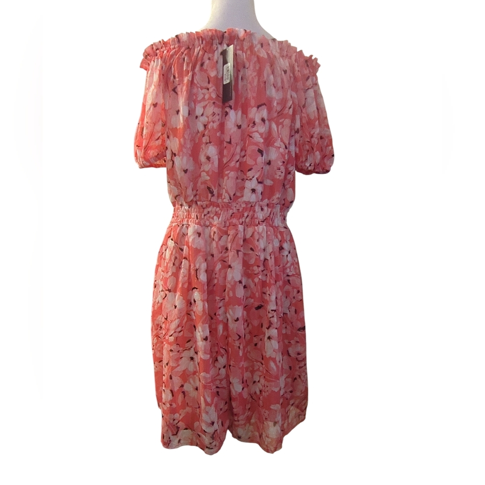 Adrienne Vittadini Pink Floral Dress Size M - Picture 2 of 4